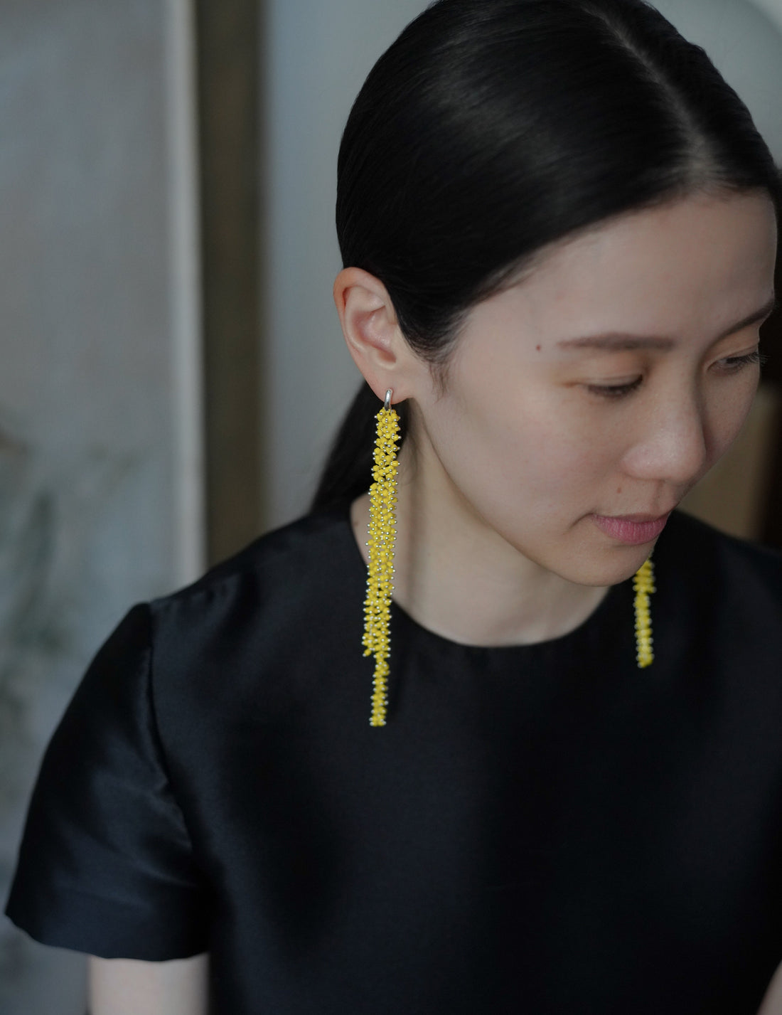 BEATRIZ PALACIOS |  Yellow Chain Earrings