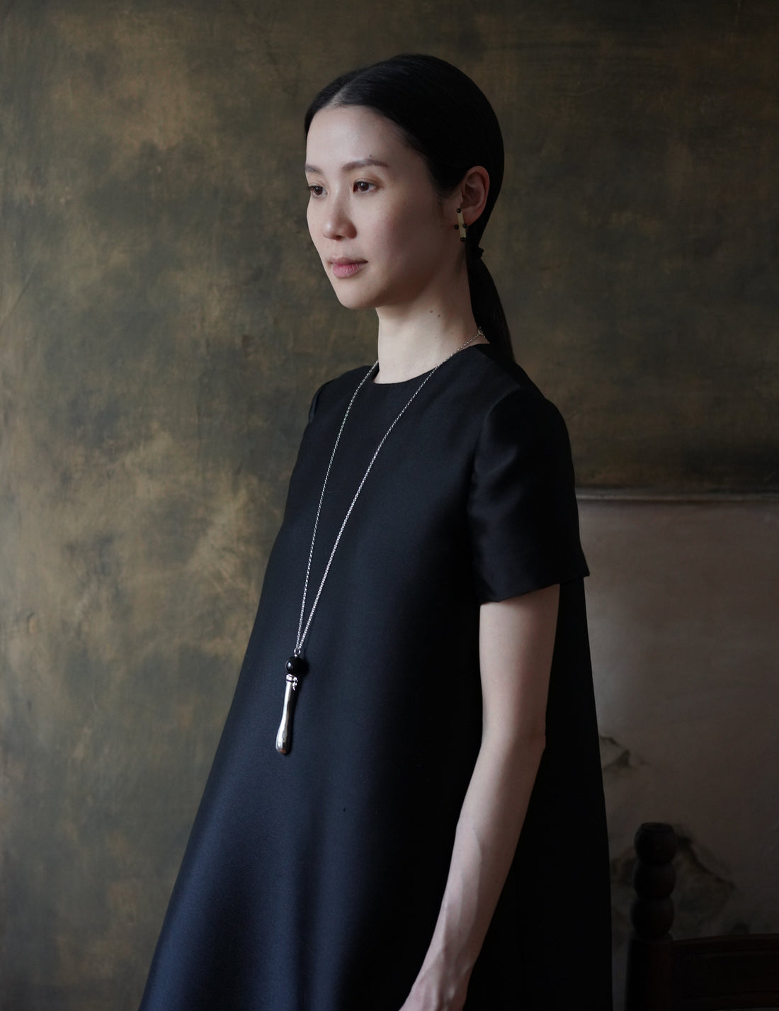 Black Cross Earrings