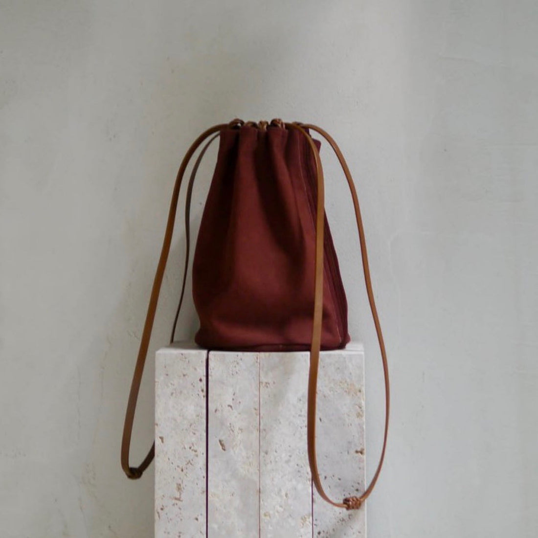 Natural Dyed Drawstring Bag. Dawn