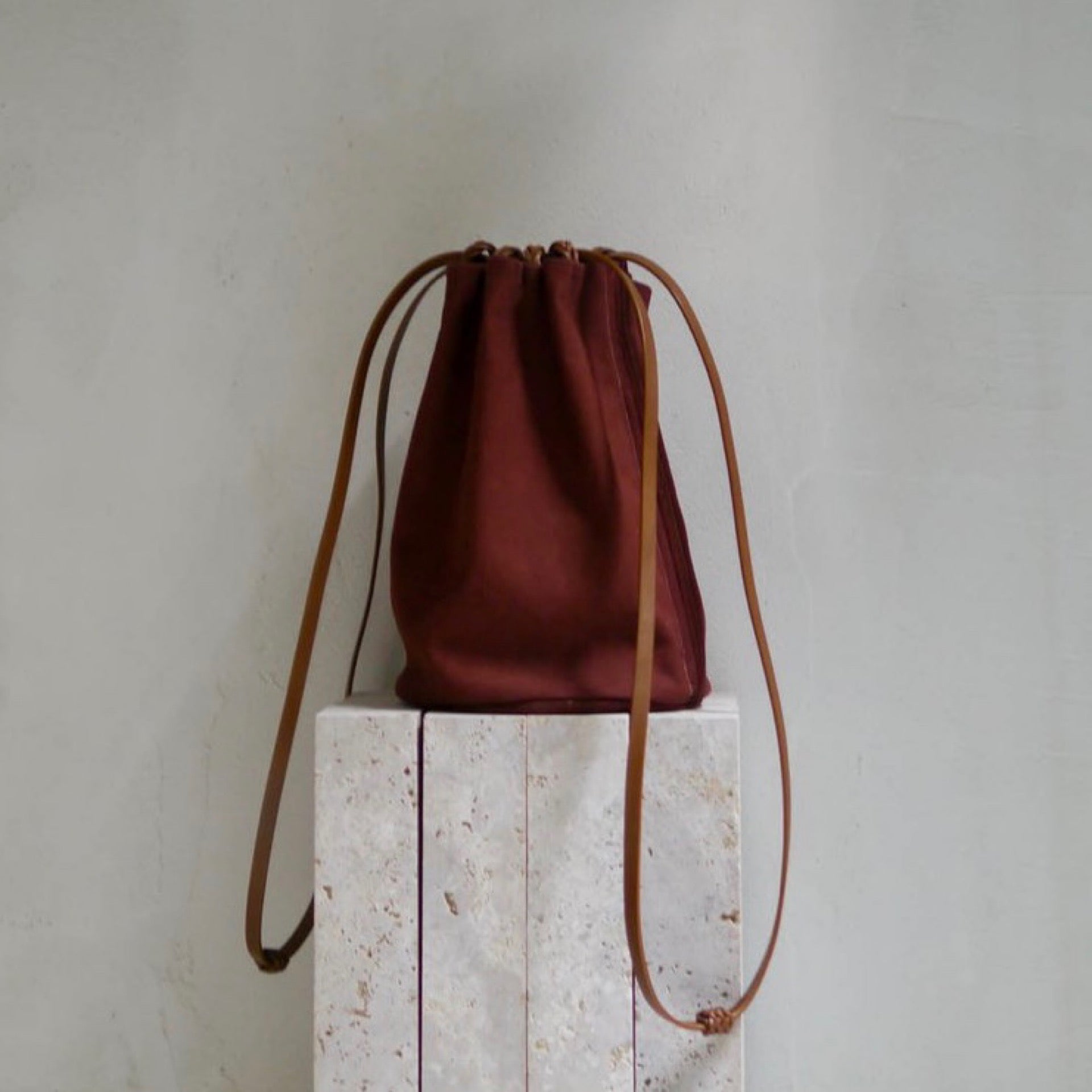 Natural Dyed Drawstring Bag. Dawn