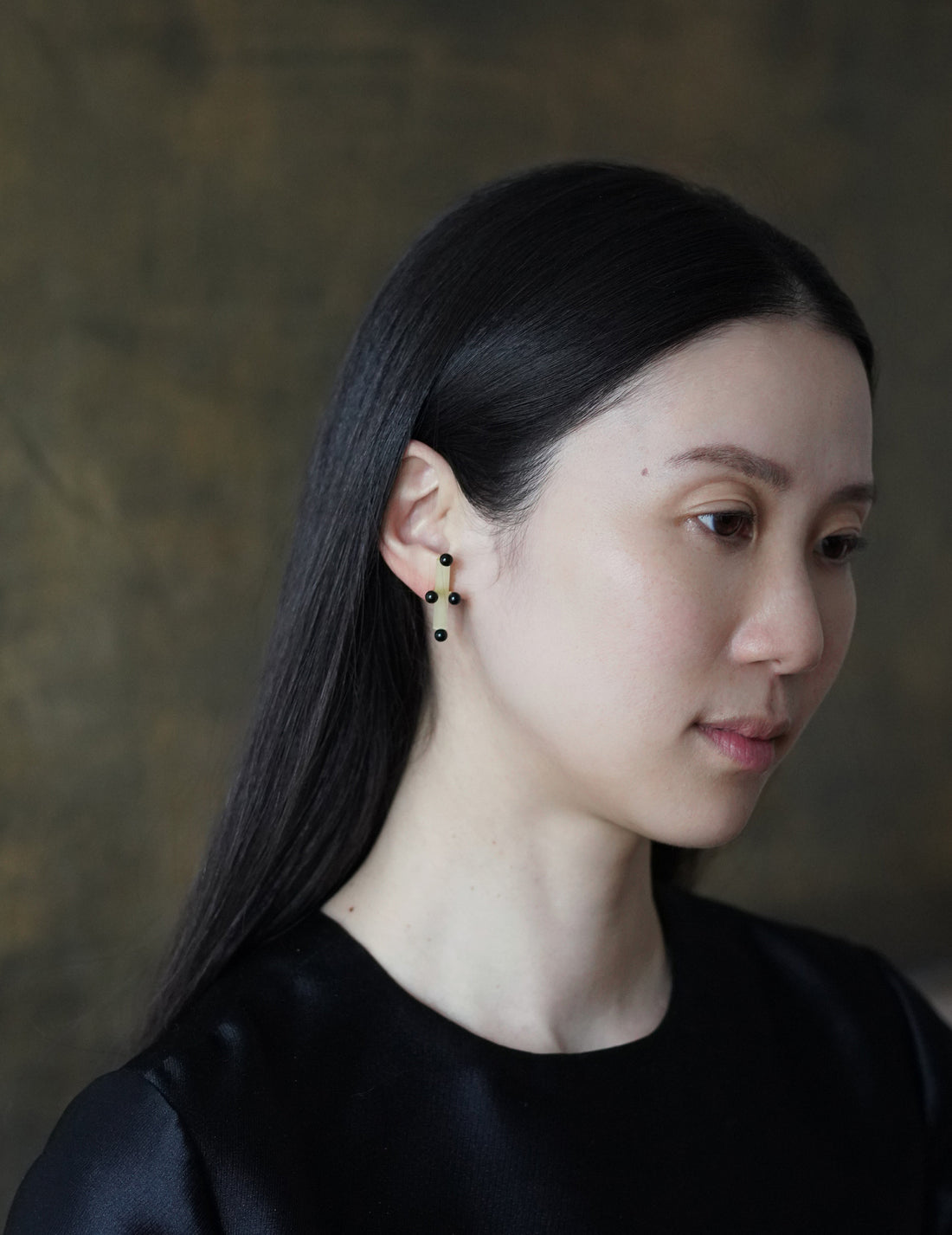 Black Cross Earrings