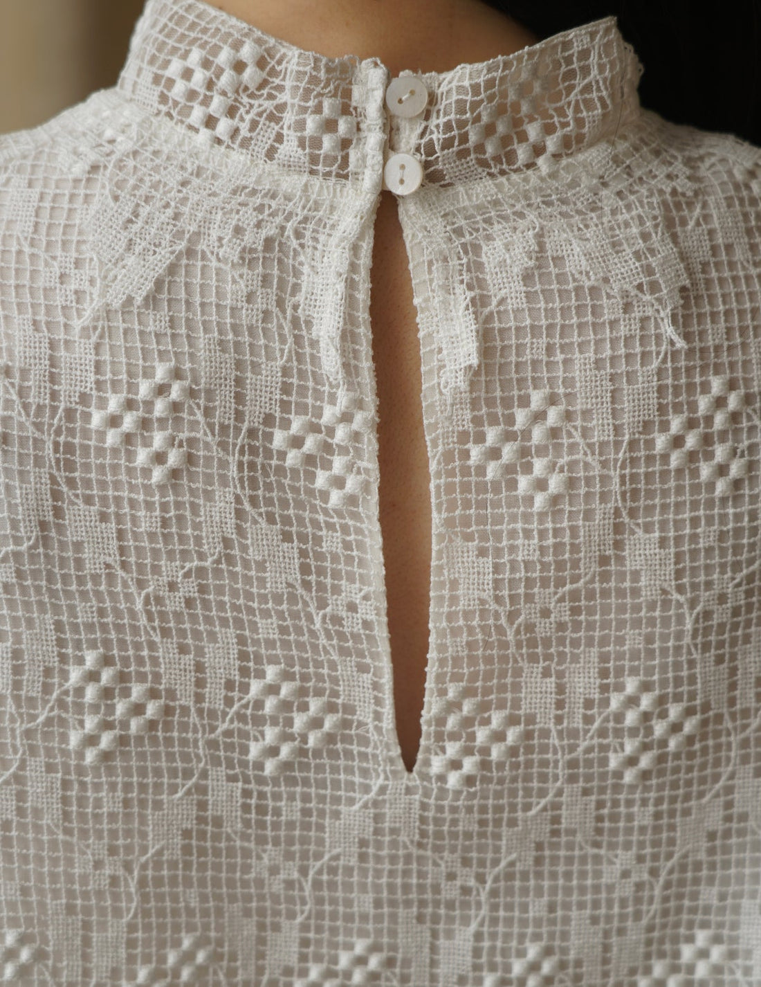 Sun Yu Hong | Triple Flower Cotton Lace Top