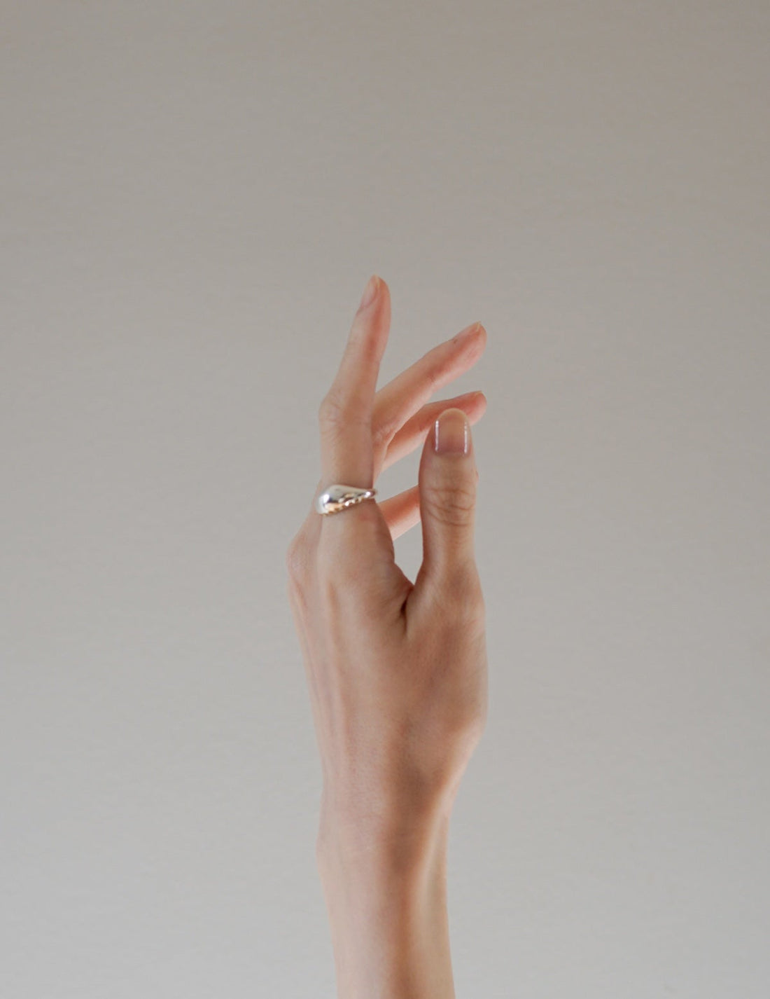 Waver Silver Yellow Sapphire Ring