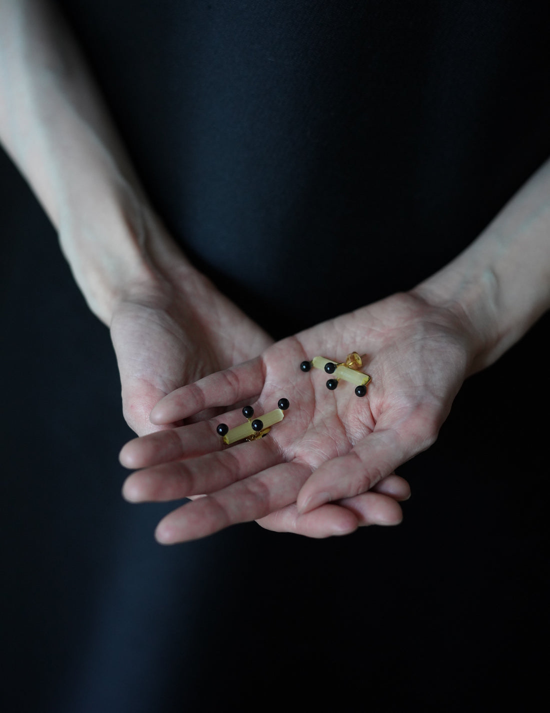 Black Cross Earrings