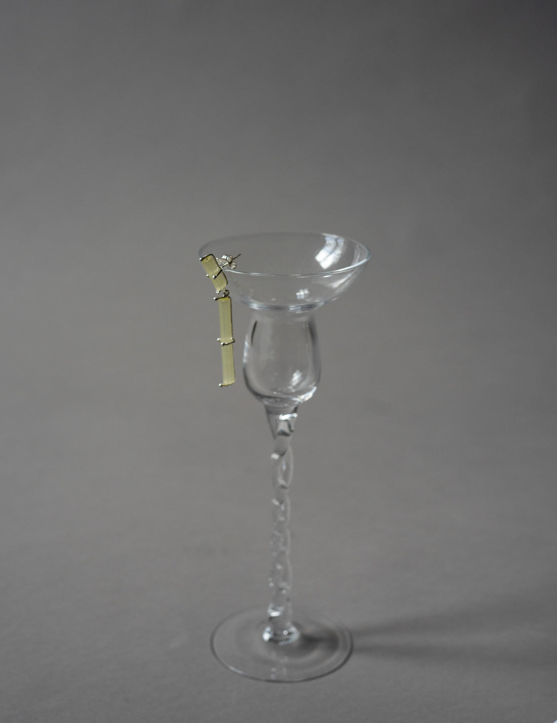 Pale Yellow Cross Earrings-Silver/Yellow-OS