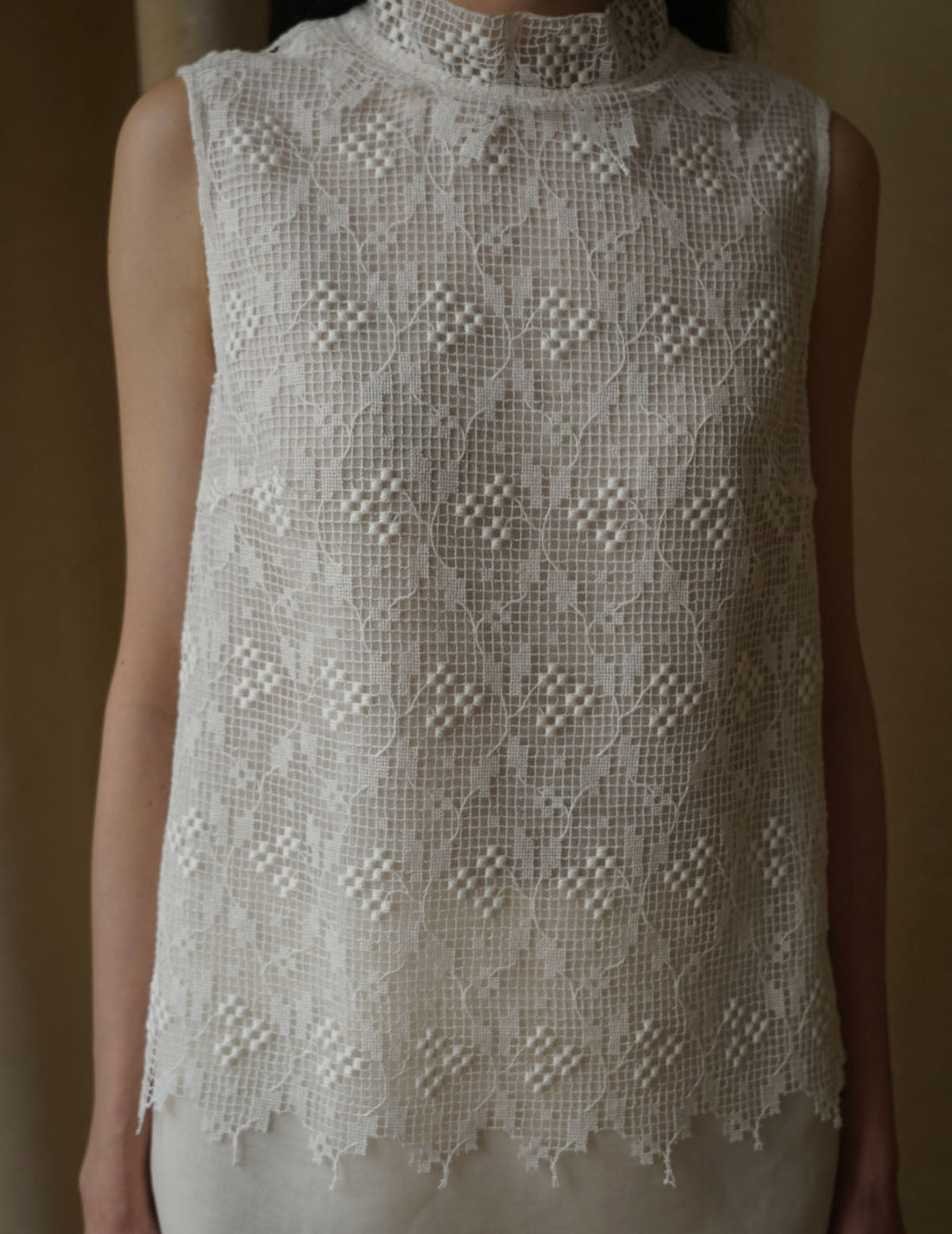 Sun Yu Hong | Triple Flower Cotton Lace Top