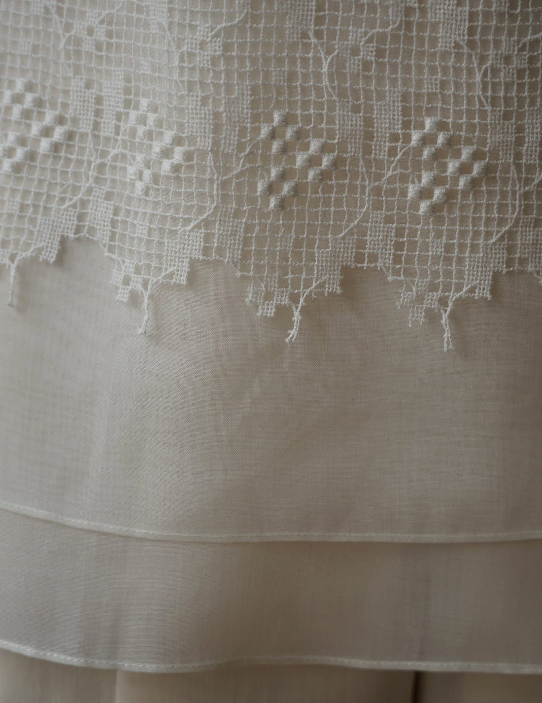 Sun Yu Hong | Triple Flower Cotton Lace Top