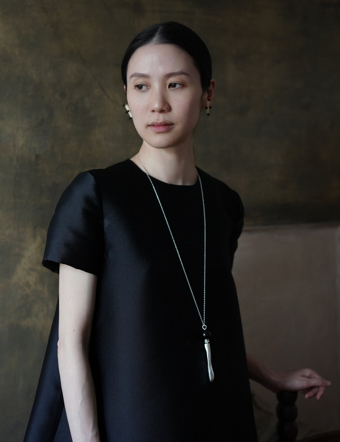 Black Cross Earrings