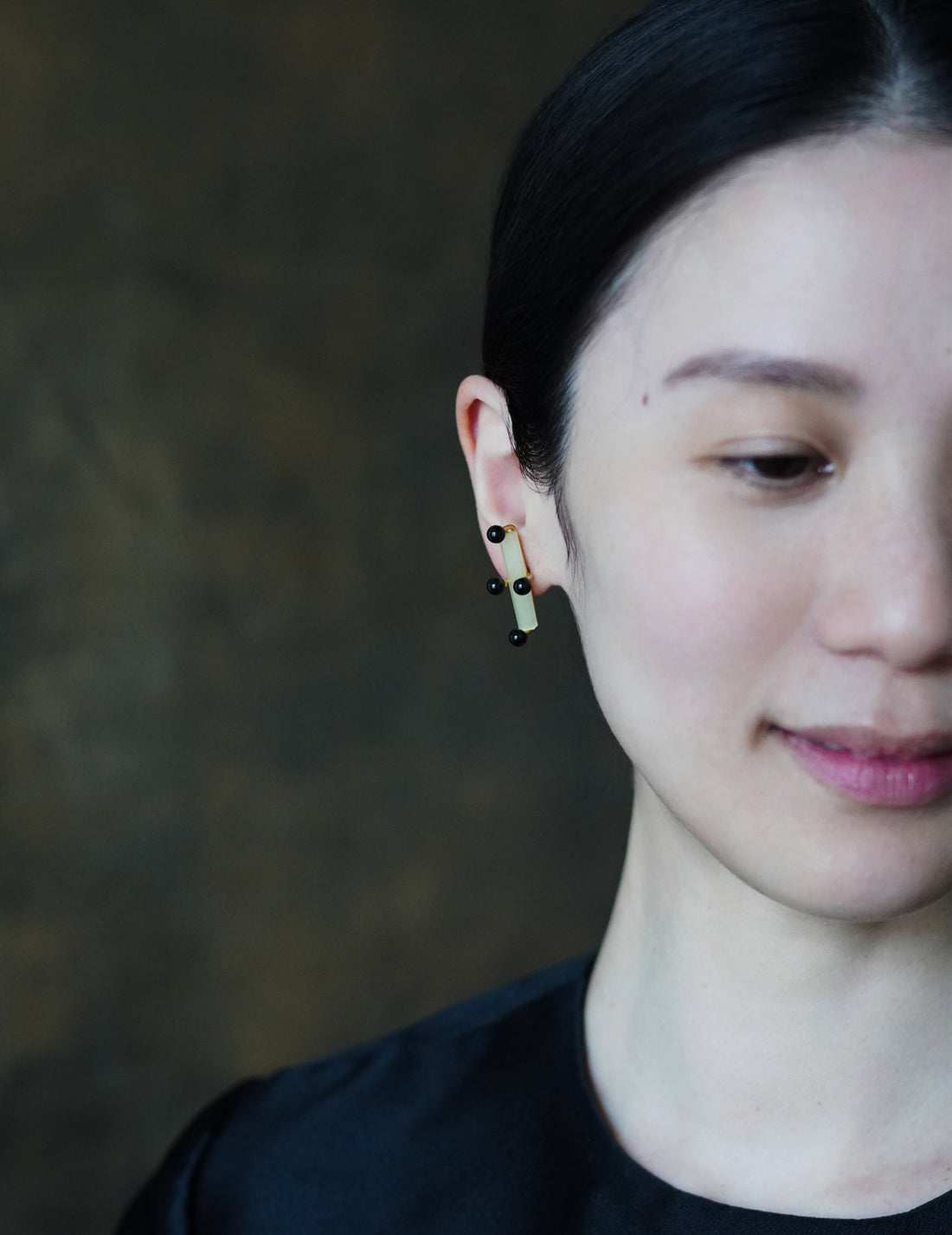 Black Cross Earrings