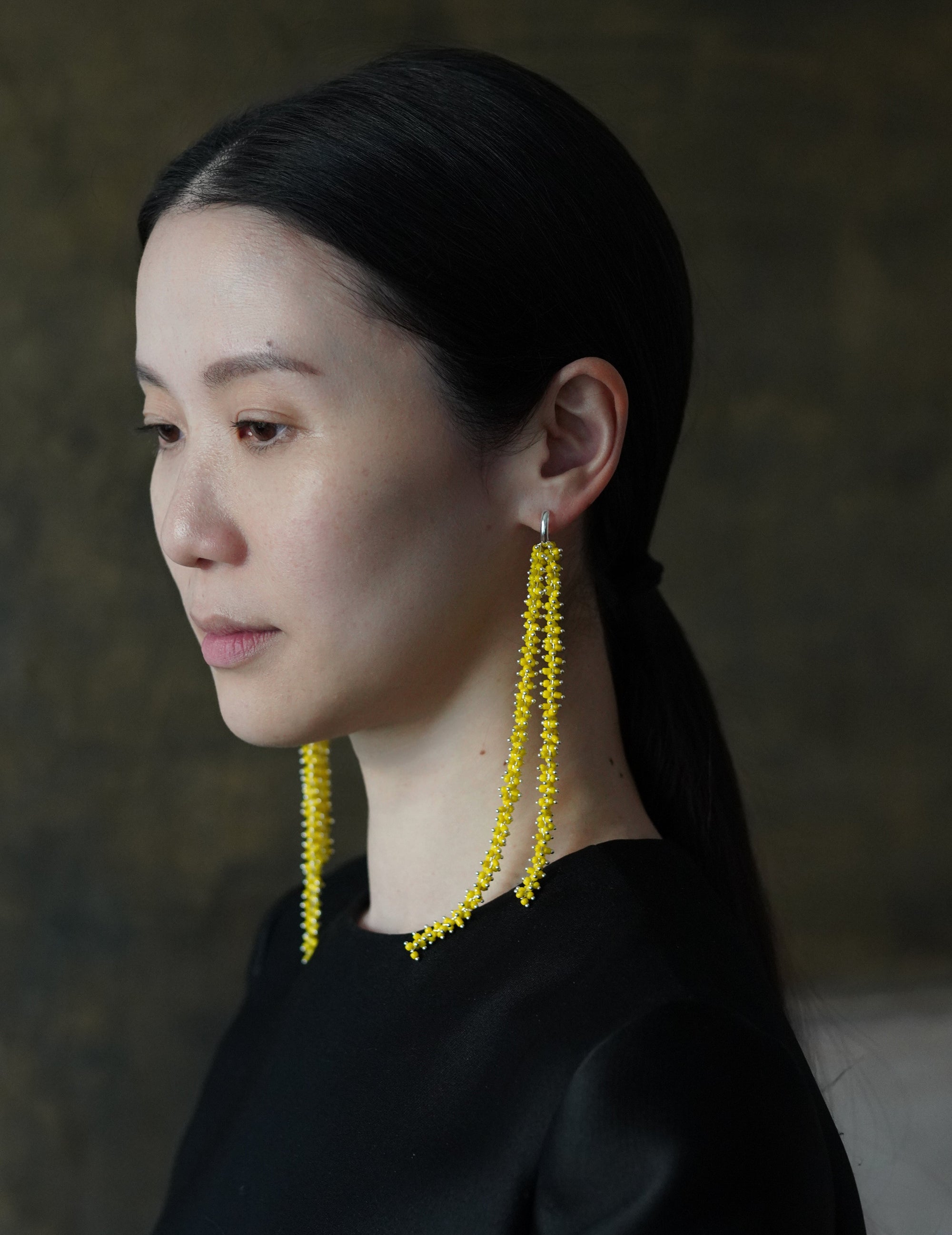 BEATRIZ PALACIOS |  Yellow Chain Earrings