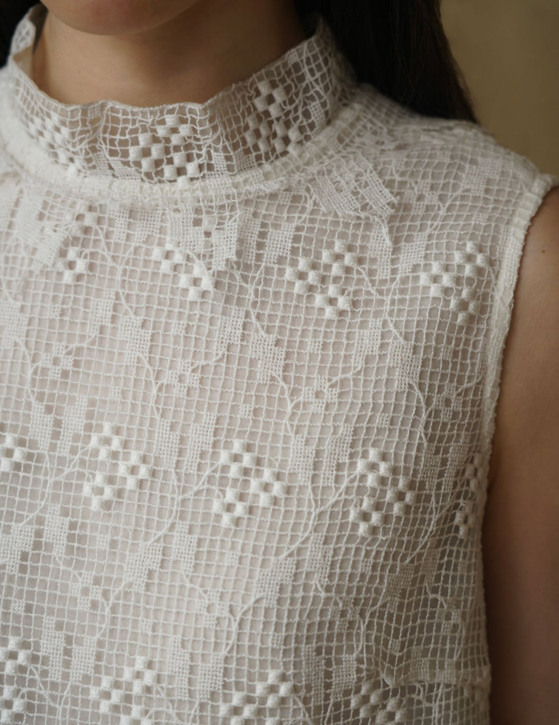 Sun Yu Hong | Triple Flower Cotton Lace Top
