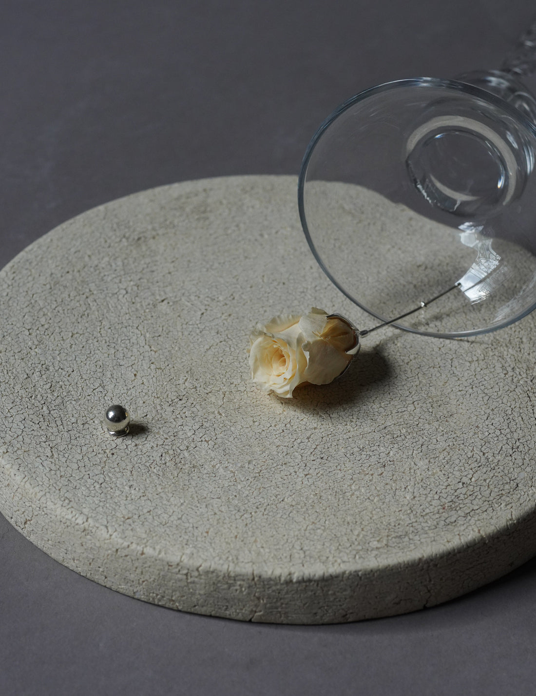 Pale Yellow Rose Earring