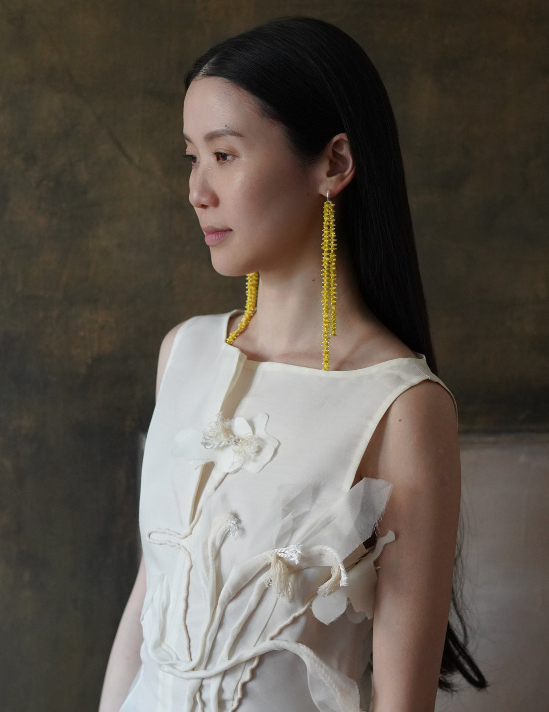 BEATRIZ PALACIOS |  Yellow Chain Earrings