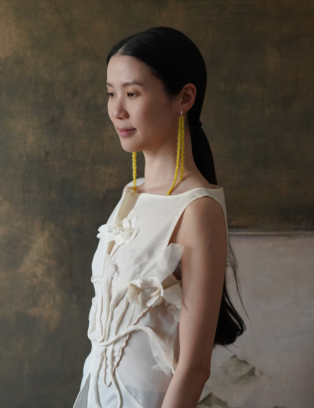 BEATRIZ PALACIOS |  Yellow Chain Earrings