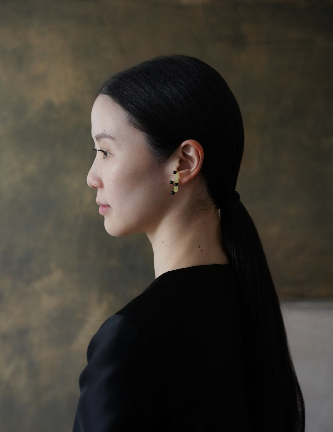 Black Cross Earrings